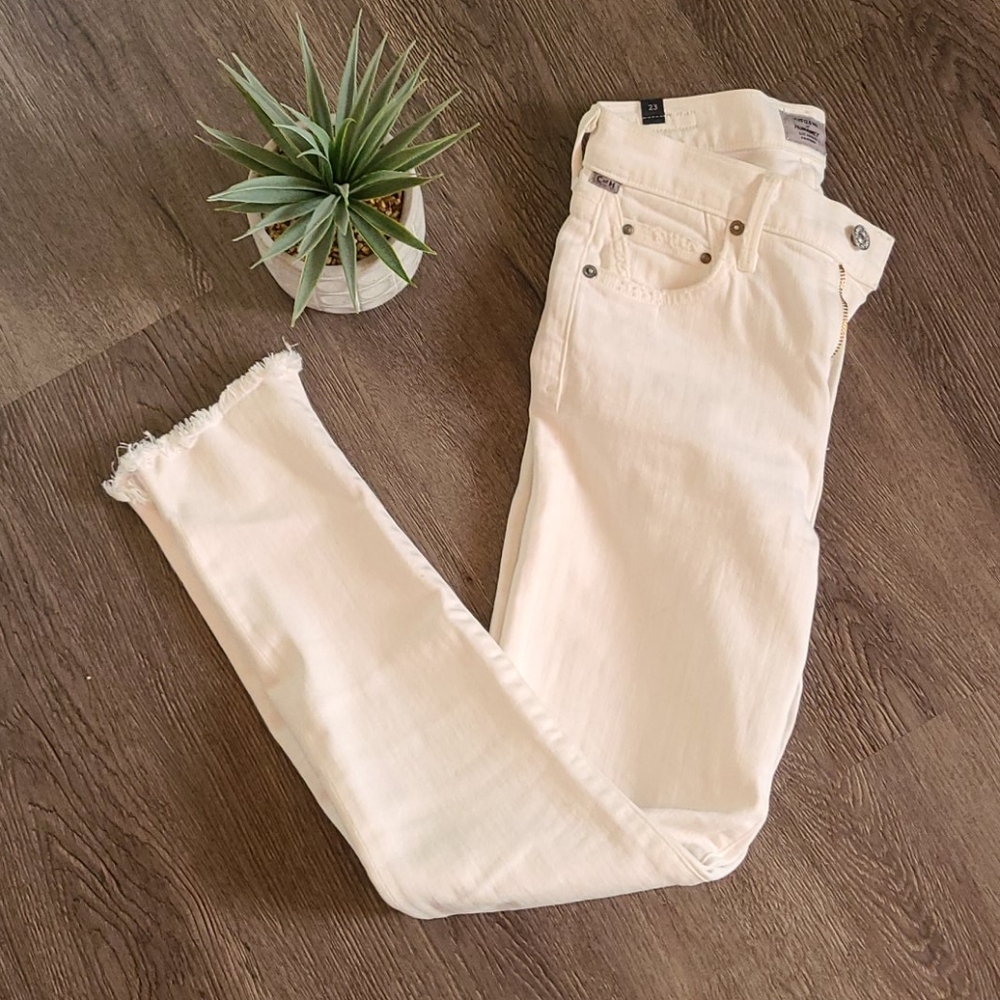 C of H white jeans
